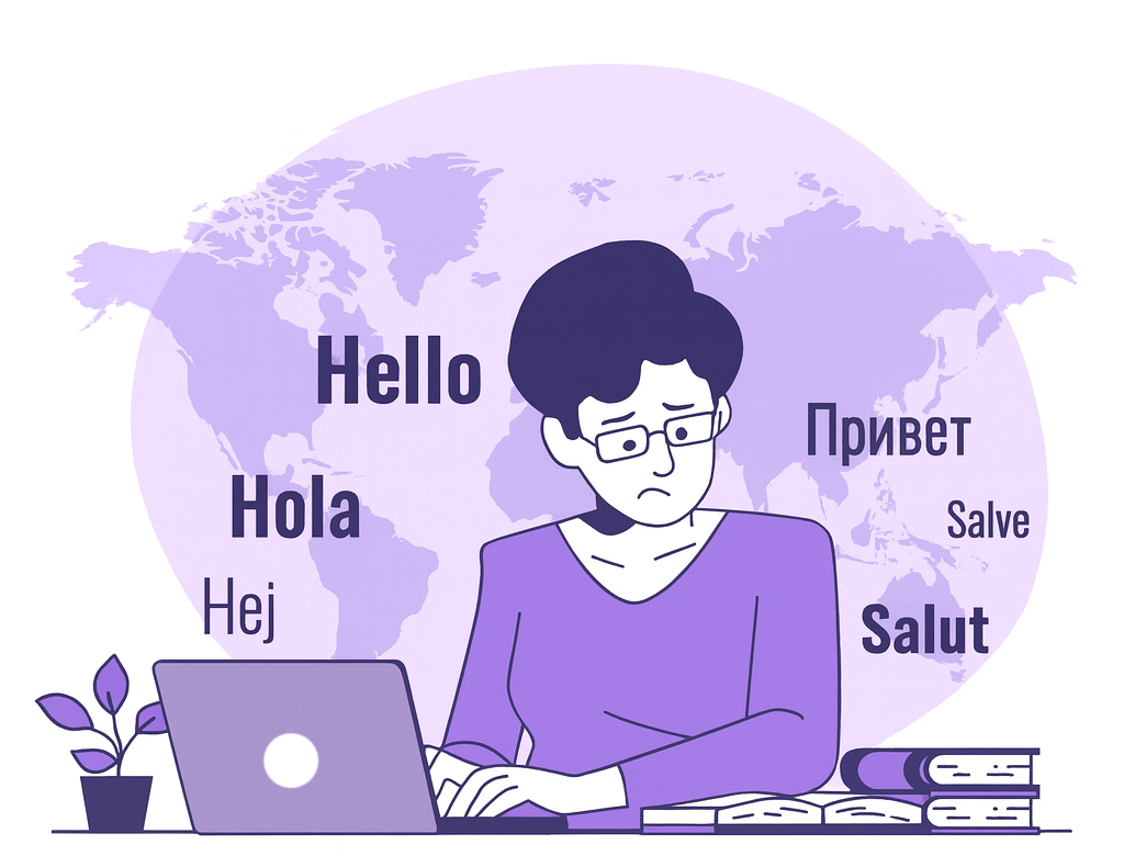 Automatic translation tool applied to a professional website