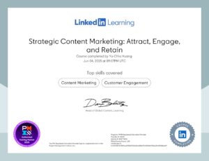 Strategic Content Marketing: Attract, Engage, and Retention certification_Y.C H