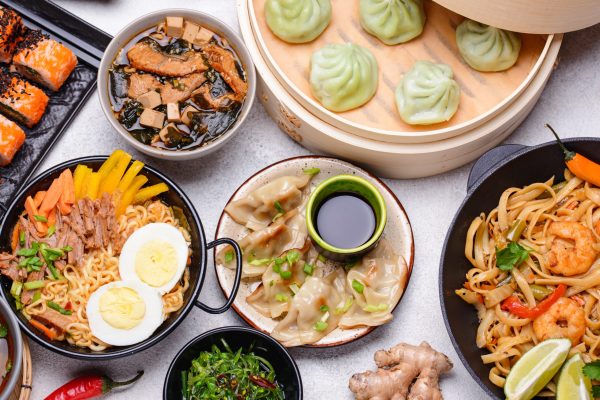 Asian food-Dumplings in Dutch market
